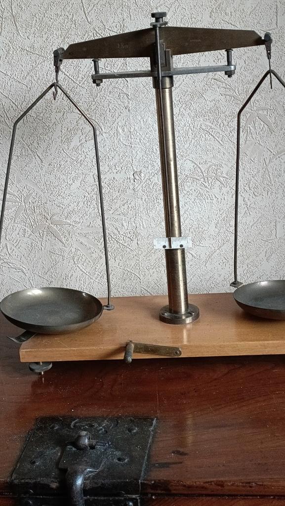 Antieke Koperen Balans Weegschaal, Antiek en Kunst, Antiek | Gereedschap en Instrumenten, Ophalen of Verzenden