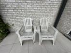 2 tuinstoelen wit knustof Ikea, Ophalen, Gebruikt, Kunststof, Stapelbaar