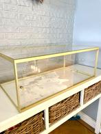 ZGAN! Grote gouden Bakery Display Case vitrine showvitrine, Ophalen, 50 tot 100 cm, Zo goed als nieuw, Glas