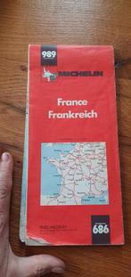 Retro landkaart Frankrijk Michelin 989, Frankrijk, Ophalen of Verzenden, Michelin, 1800 tot 2000