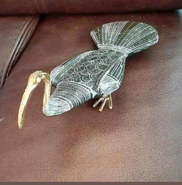 Egyptische Ibis gemaakt van Brons en Marmer - handgesneden - beschikbaar voor biedingen