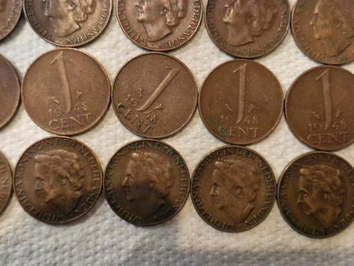 134x 1 cent 1948 (laatste jaar Wilhelmina), Postzegels en Munten, Postzegels | Nederland, Ophalen of Verzenden
