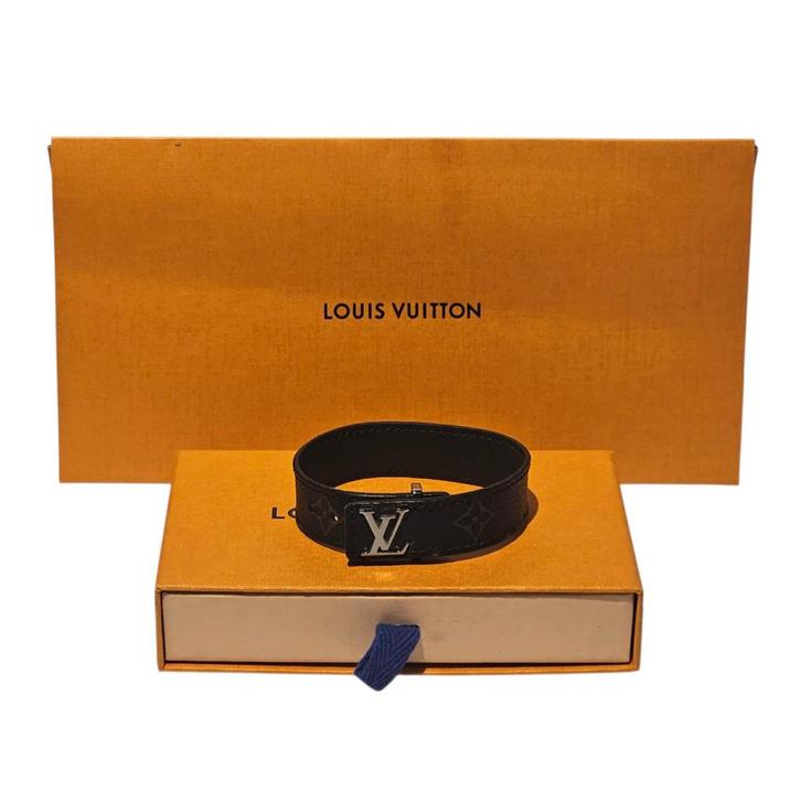 Louis Vuitton M70932 Bracelet Mono Eclipse Canvas, Sieraden, Tassen en Uiterlijk, Armbanden, Gebruikt