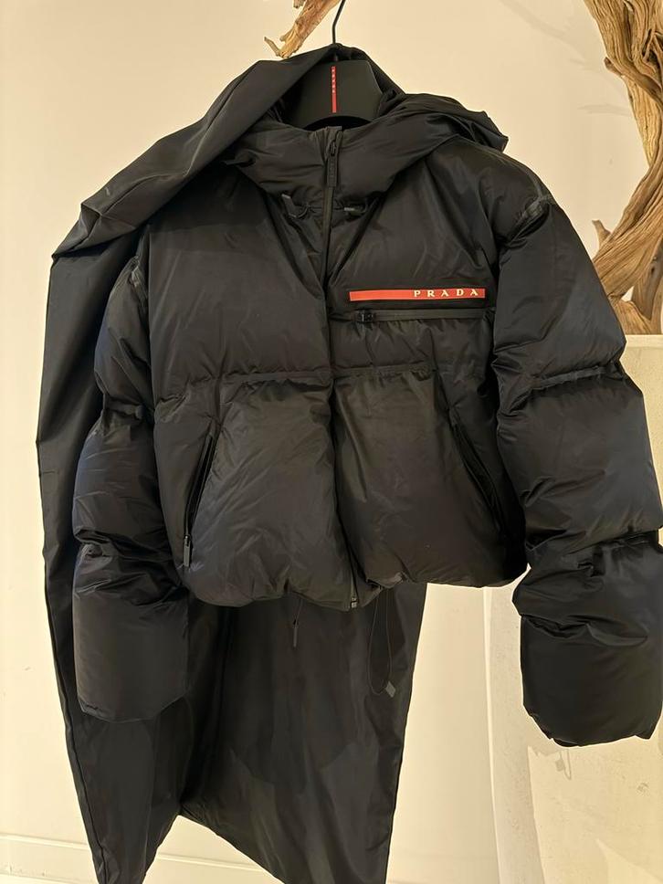 Prada Bomberjack - 100% Origineel - Zo Goed Als Nieuw, Kleding | Dames, Jassen | Zomer, Zo goed als nieuw, Zwart, Ophalen of Verzenden