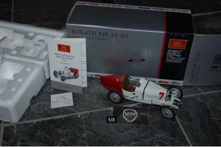 1:18 BUGATTI TYP 35 PROJECT POLAND CMC M-100 B003 in box WRH, Hobby en Vrije tijd, Modelauto's | 1:18, Zo goed als nieuw, Auto
