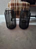 2 zwarte lantaarns/kandelaars, Ophalen, Nieuw, Zwart, Metaal