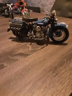 Model Motor - Blauw harley davidson, Ophalen of Verzenden, Groter dan 1:32, Overige typen, Overige merken