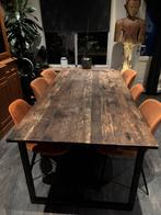 Mooie industriële robuste eettafel, Ophalen, 200 cm of meer, 50 tot 100 cm, Zo goed als nieuw