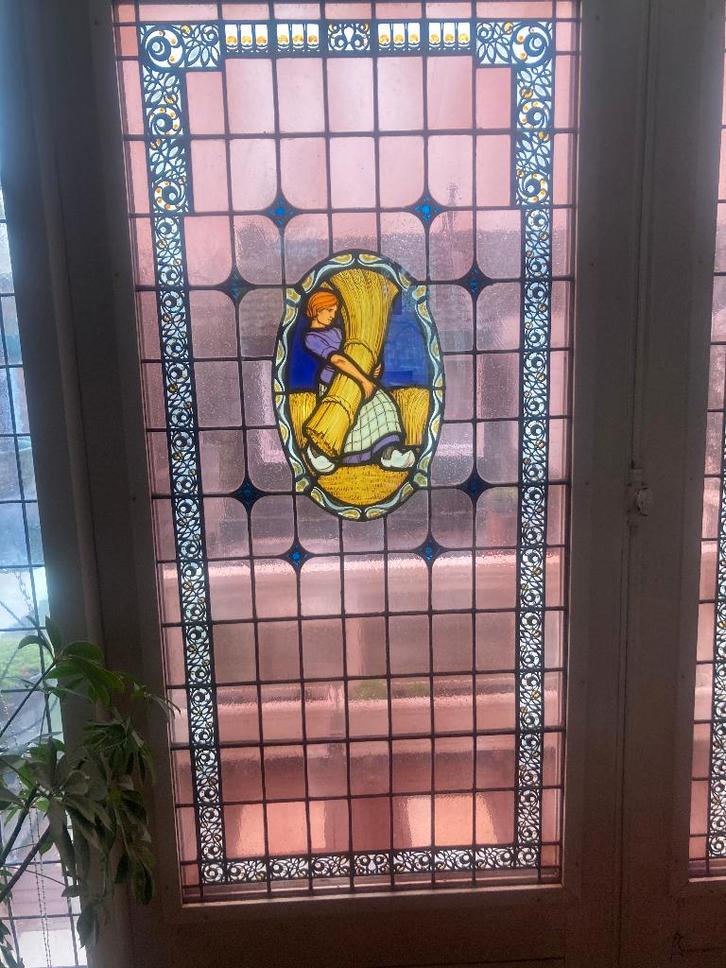 zeer exclusieve en prachtige grote glas in lood ramen, Doe-het-zelf en Verbouw, Glas en Ramen, Gevelraam of Ruit, Minder dan 80 cm