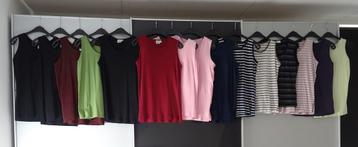 15 mouwloze shirts / tops mt S 36/38, nieuw beschikbaar voor biedingen