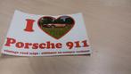 Porsche 911 Sticker - Ik hou van mijn Porsche!, Auto diversen, Ophalen of Verzenden