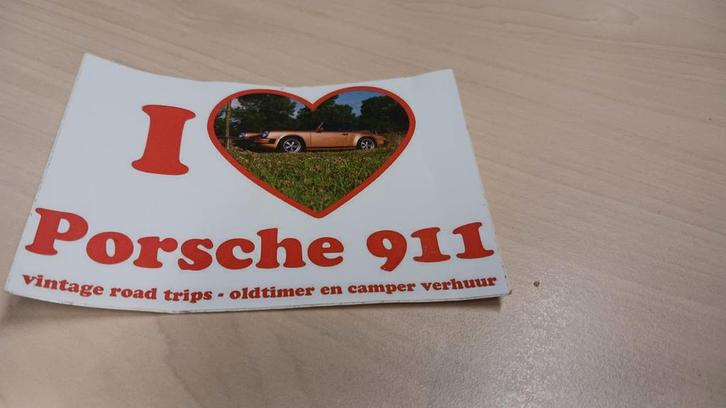 Porsche 911 Sticker - Ik hou van mijn Porsche!, Auto diversen, Autostickers, Ophalen of Verzenden