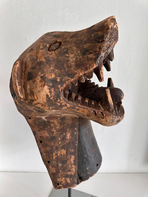 Luba Luipaard masker privé collectie Matadi Congo ca. 1950, Antiek en Kunst, Kunst | Niet-Westerse kunst, Ophalen of Verzenden