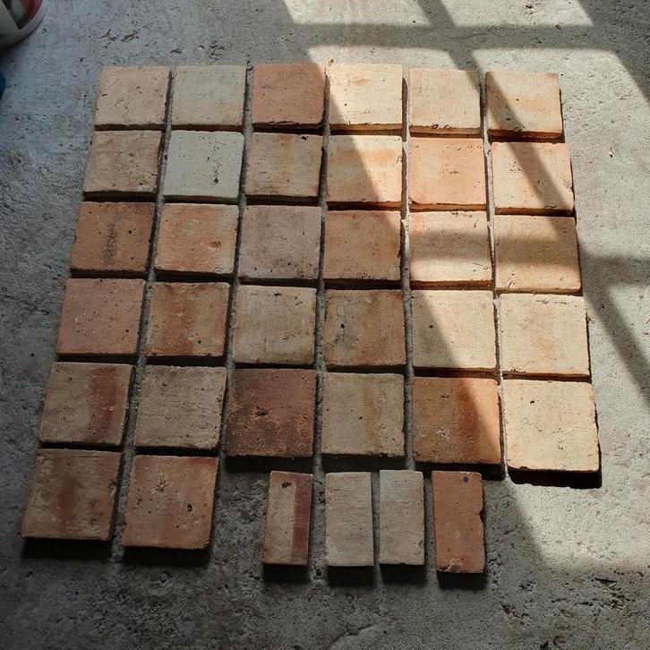 Antieke Franse Terracotta Plavuizen, Doe-het-zelf en Verbouw, Tegels, Gebruikt, Vloertegels, Overige materialen, Minder dan 20 cm
