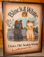 BLACK AND WHYTE WHISKY REKLAME -HOUT-, Ophalen, Gebruikt, Reclamebord