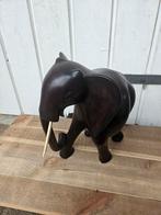 Houten olifant sculptuur, Ophalen of Verzenden