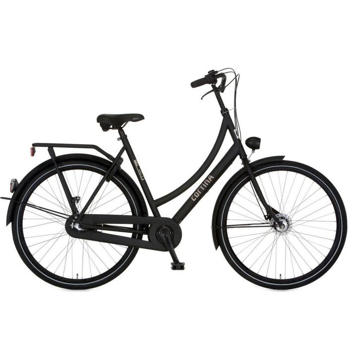 Cortina U1 Dames Black Matt 57cm 2025, Fietsen en Brommers, Fietsen | Dames | Damesfietsen, Nieuw, Overige merken, 56 cm of meer