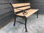 Parkbank tuinbank gietijzer eiken NIEUW, Tuin en Terras, Tuinbanken, Ophalen of Verzenden, Nieuw, Hout