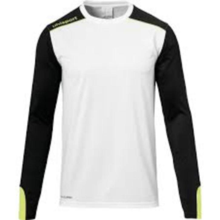 Uhlsport Tower Torwart Trikot – maat M (wit/zwart/fluo geel), Sport en Fitness, Voetbal, Zo goed als nieuw, Shirt, Maat M, Ophalen of Verzenden