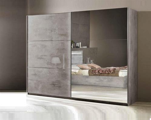 Schuifdeur kledingkast armoire marmer beton look -ACTIE-, Huis en Inrichting, Kasten | Kledingkasten, Nieuw, 200 cm of meer, 200 cm of meer