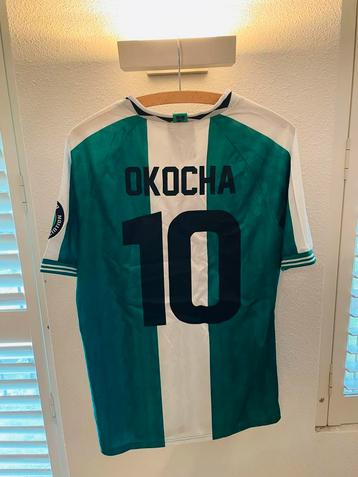 Retro Okocha Voetbalshirt Nigeria beschikbaar voor biedingen