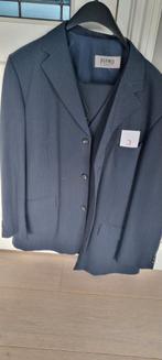 Italiaans pak, diep donker blauw 3-delig, maat 52/54, Kleding | Heren, Kostuums en Colberts, Maat 52/54 (L), Panmo, Blauw, Ophalen of Verzenden