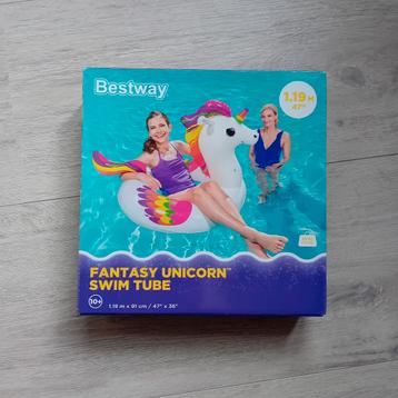 Opblaasbare unicorn zwemband 10+ 119x91cm swimtube waterspel beschikbaar voor biedingen