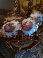 Vijf prachtige 24 kr. Goud BAVARIA barok kop en schotels, Antiek en Kunst, Ophalen of Verzenden