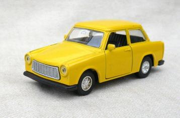 Trabant 601 geel. fabrikant onbekend, schaal 1/38, 10,9 cm. beschikbaar voor biedingen