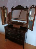 Antieke kaptafel met spiegel, Ophalen of Verzenden