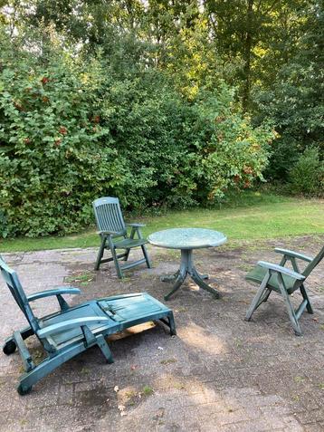 4-delige tuinset, groen Hartman Prestige + kussens op maat beschikbaar voor biedingen