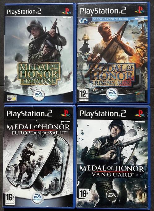 PS2 Set - Medal of Honor - Vanguard Frontline Rising Sun Eur, Spelcomputers en Games, Games | Sony PlayStation 2, Zo goed als nieuw