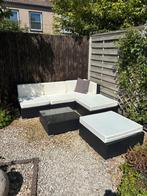 Loungeset / tuinset zwart wit, Ophalen, Zo goed als nieuw, Kunststof, Loungeset