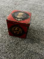 Vintage blik met oude afbeeldingen van schilderijen, Verzamelen, Blikken, Ophalen of Verzenden, Zo goed als nieuw, Koffie, Overige merken