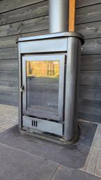 Flam houtkachel 8kw incl afvoer, Huis en Inrichting, Kachels, Ophalen, Houtkachel, Zo goed als nieuw, Vrijstaand