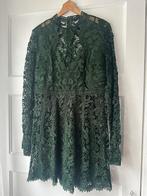 Donkergroene kanten gehaakte feestelijke jurk Zara M 38 40, Ophalen of Verzenden, Zo goed als nieuw, Maat 38/40 (M), Groen