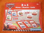 spel 3 in 1 Disney cars memo domino lotto kinderen 4+, Een of twee spelers, Ophalen of Verzenden, Gebruikt
