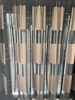 2 (inbetween) gordijnen, zwart/taupe., Huis en Inrichting, Gebruikt, 200 cm of meer, Bruin, Ophalen of Verzenden
