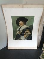 ZEER OUDE PLAAT PRACHT KLEUREN IN GELEEFDE STAAT 70X50 CM., Ophalen of Verzenden