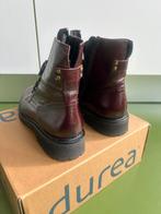 Durea bordeaux rode halfhoge laarsjes maat 39, Durea, Lage of Enkellaarzen, Ophalen of Verzenden, Zo goed als nieuw