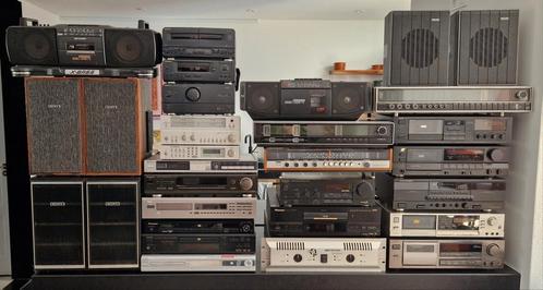 Apparatuur van verschillende merken 23 stuks, Audio, Tv en Foto, Stereo-sets, Gebruikt, Cassettedeck, Cd-speler, Dvd-speler, Tuner of Radio