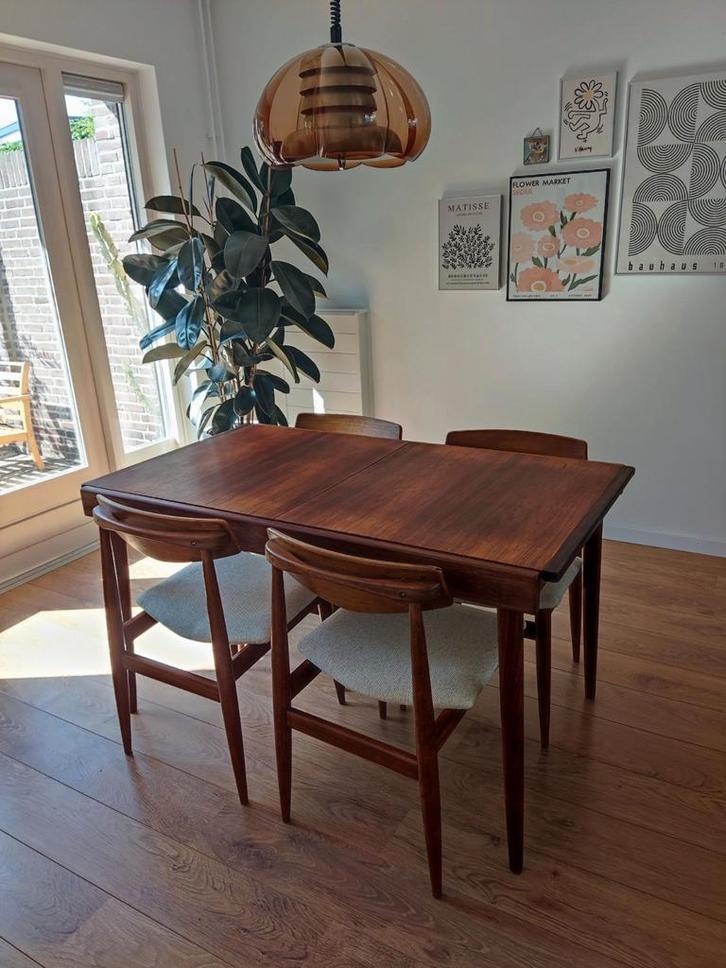 Mid-century Scandinavisch eetkamer set, '60s, Huis en Inrichting, Complete eetkamers, Gebruikt, 4 tot 6 stoelen, Ophalen