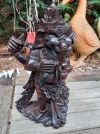 Beeld v d God Ganesha verfijnd Hardhoutsnijwerk, Antiek en Kunst, Ophalen of Verzenden