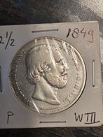 2½ Gulden 1849 Willem III - Zilver, Postzegels en Munten, Munten | Nederland, Koning Willem III, Zilver, Ophalen of Verzenden