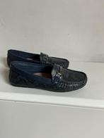 Loafers , maat 36 , van leder, Ophalen of Verzenden, Gedragen, Blauw, Instappers
