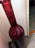 Dieprode glazen vaas - 100cm hoog, Ophalen of Verzenden, 75 cm of meer, Rood, Glas