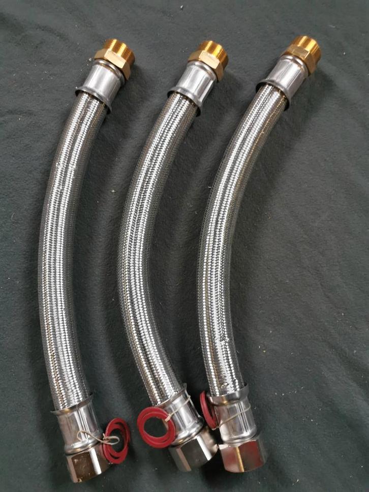 Flexibele slang 1 1/4" 3 stuks, Doe-het-zelf en Verbouw, Sanitair, Nieuw, Overige typen, Rvs, Ophalen of Verzenden