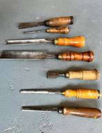 7x oude beitel guts Dodge Nooitgedagt JNIJ hout gereedschap, Ophalen of Verzenden
