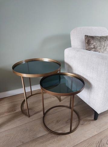Bijzettafel Smokeglas Hotel Chique 2 stuks Light & Living  beschikbaar voor biedingen