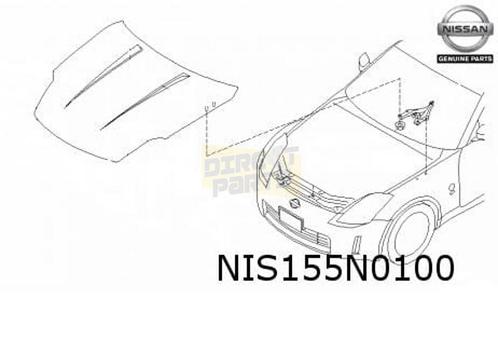 Nissan 350Z (-1/07) motorkap (te spuiten) Origineel! F5100CD, Auto-onderdelen, Carrosserie en Plaatwerk, Motorkap, Nissan, Voor